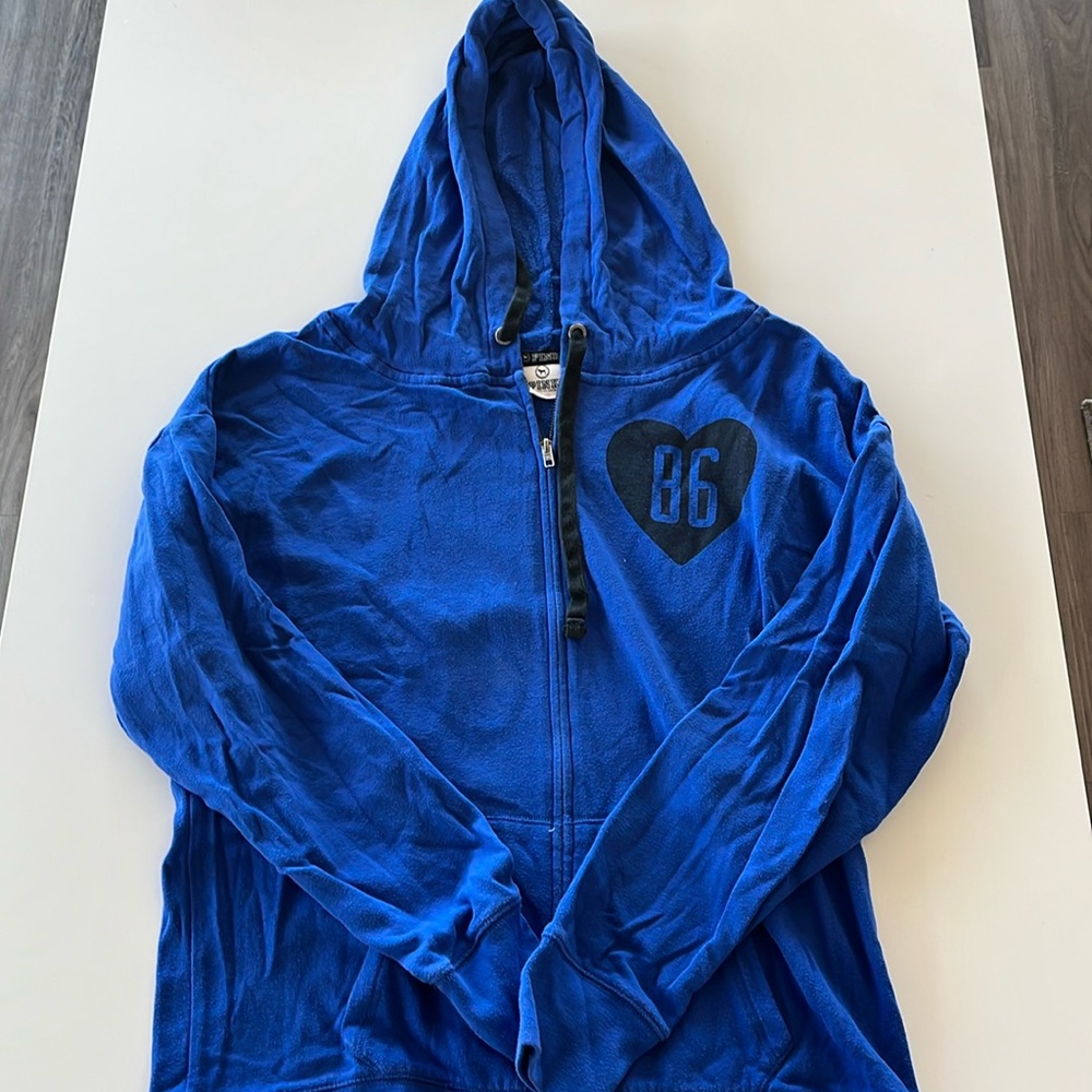 PINK blue long hoodie